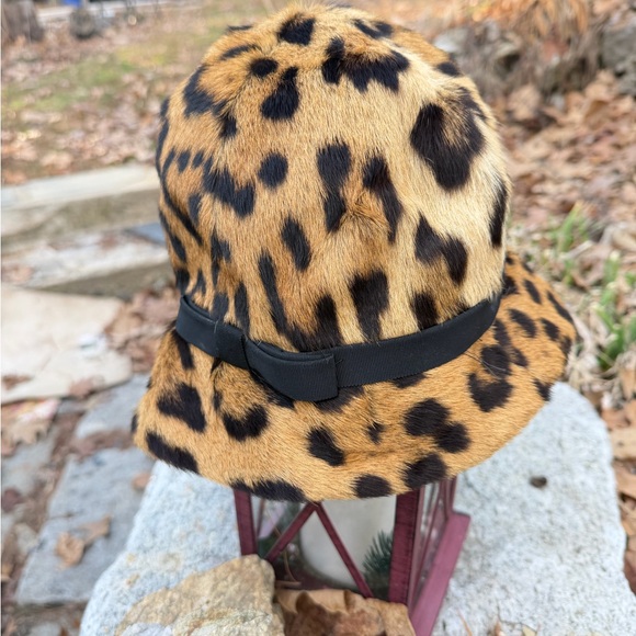 Vintage Leopard  REAL FUR Bucket Hat - Picture 4 of 16
